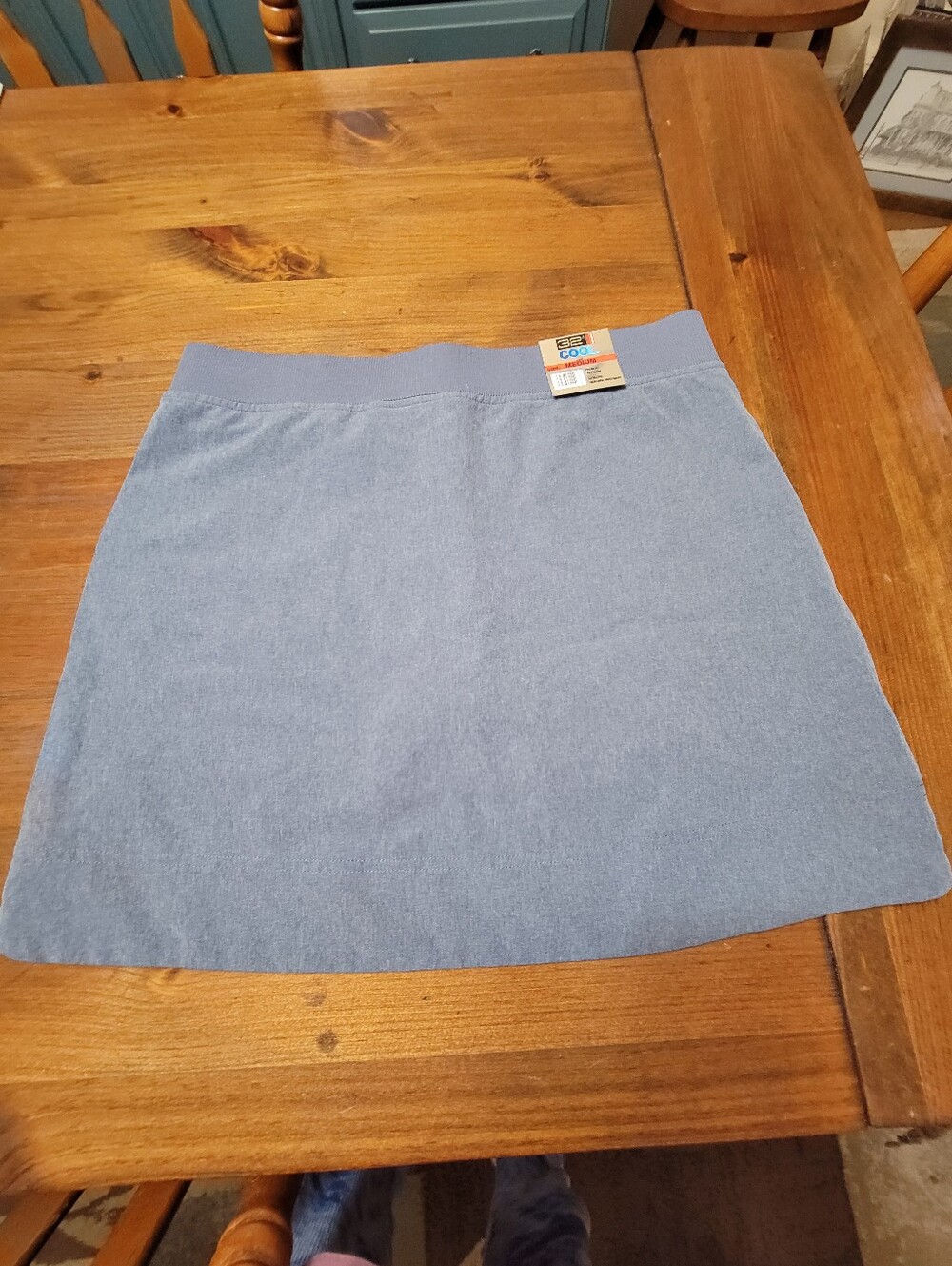 32 Degrees Light Blue Knit Mini Skirt